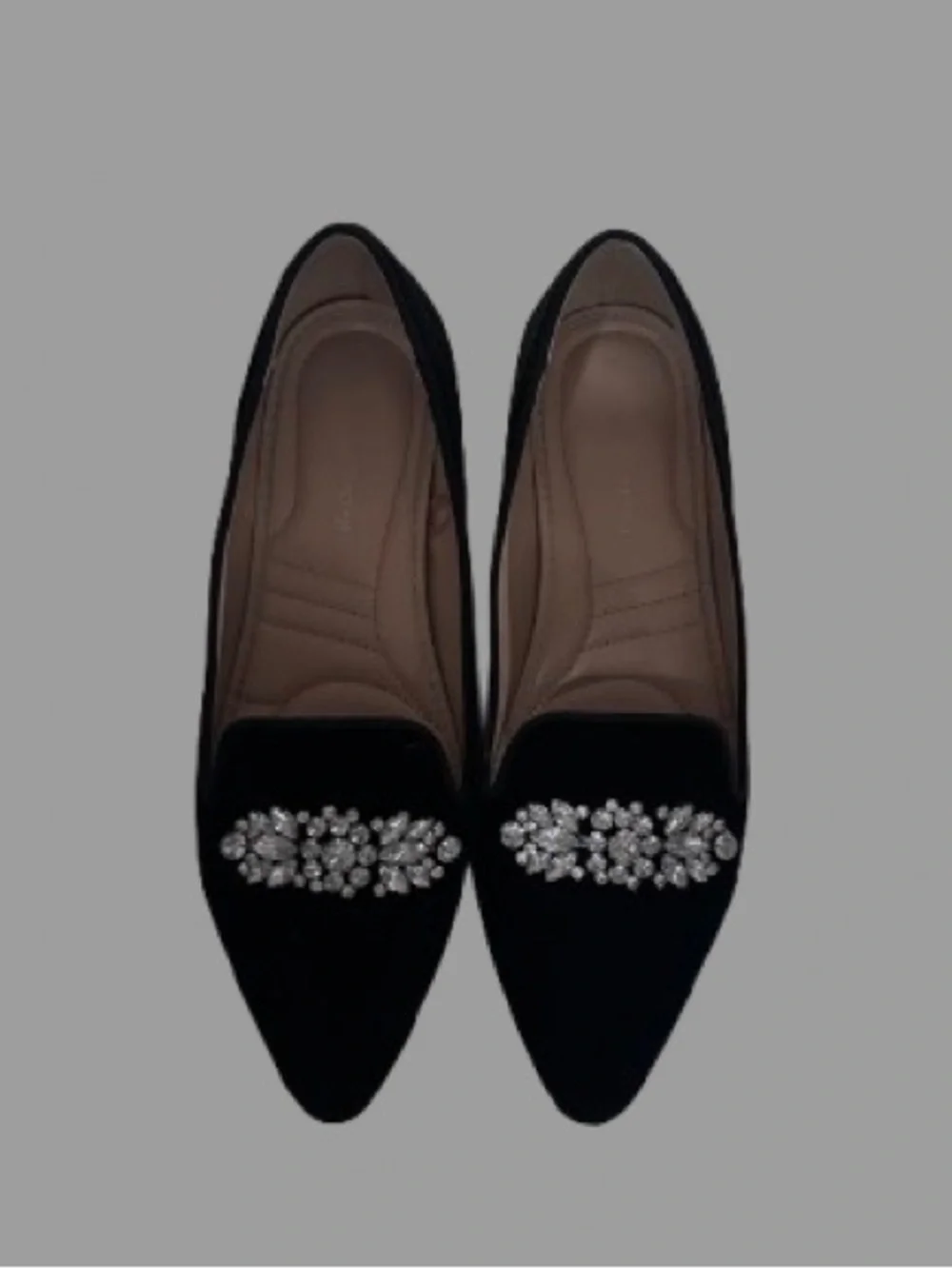 Adrienne Vittadini Palo black velvet flats